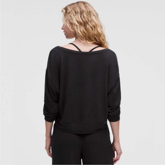 Lululemon NWT BeCalm Scoop-Neck Pullover Black - Picture 2 of 9